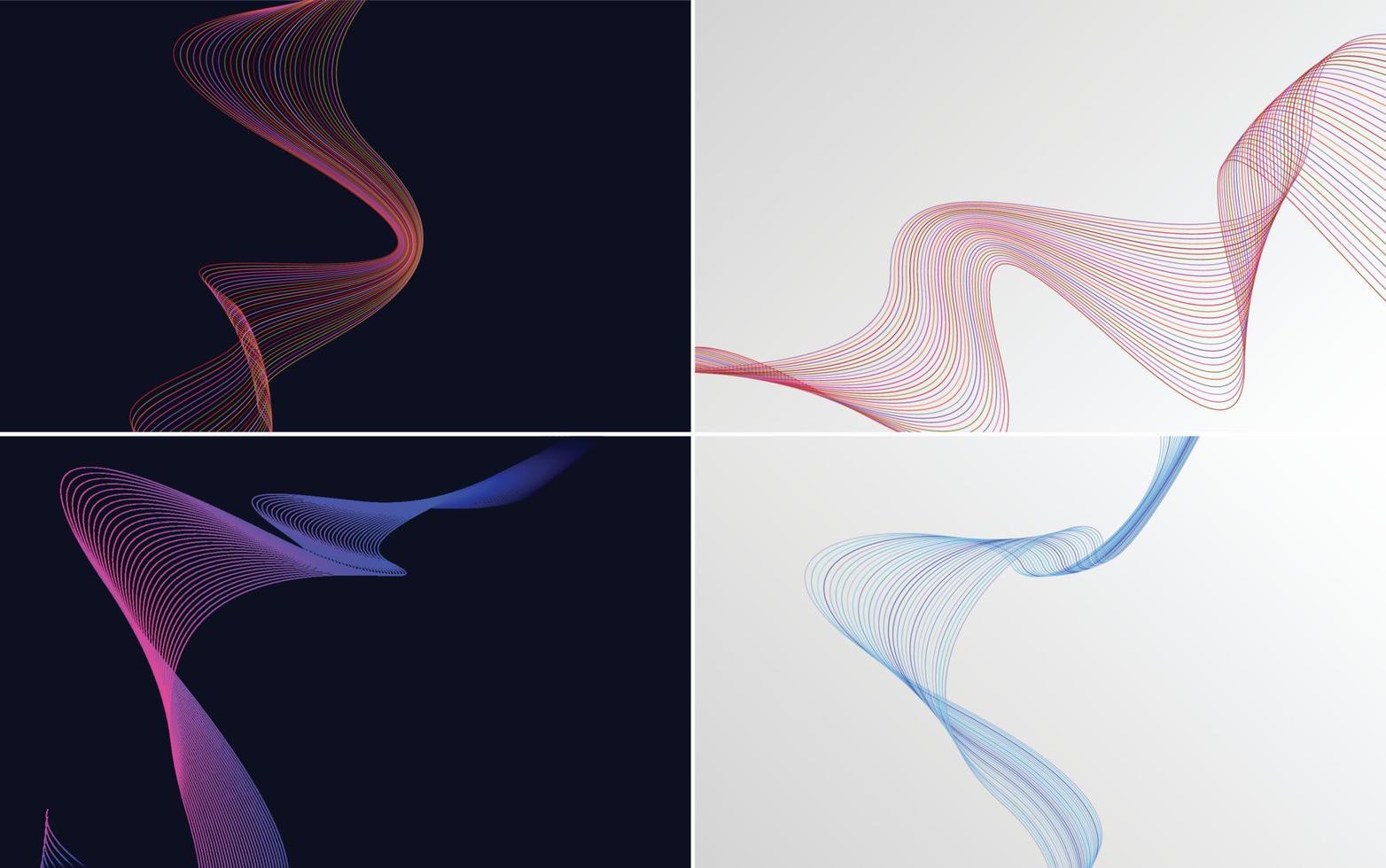 modern wave curve abstract presentation background Pack vector