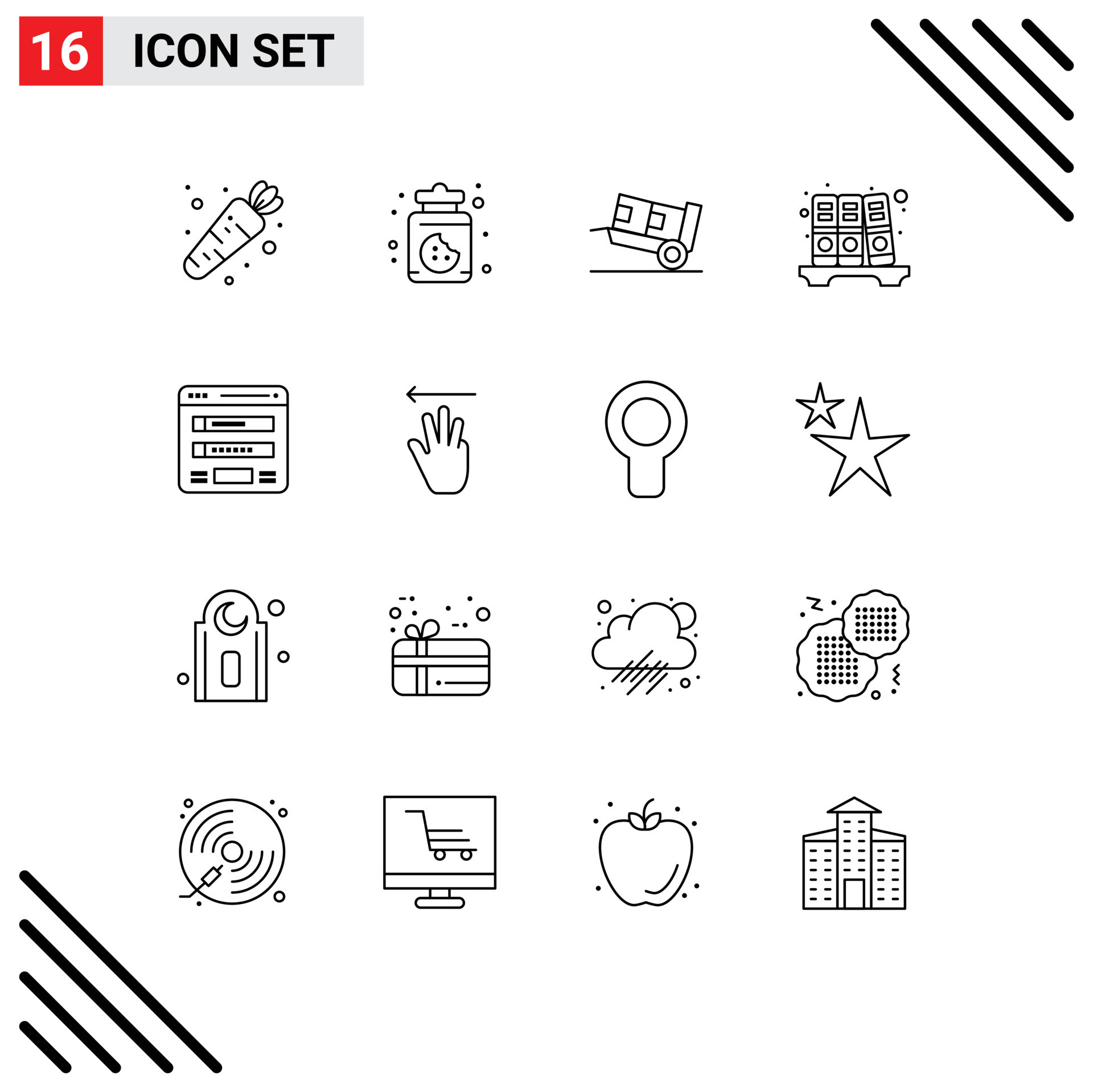 16 Universal Outline Signs Symbols Of Web Login Logistic Form History 16-universal-outline-signs-symbols-of-web-login-logistic-form-history