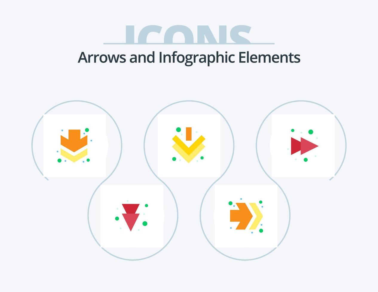 Arrow Flat Icon Pack 5 Icon Design. . right. vector