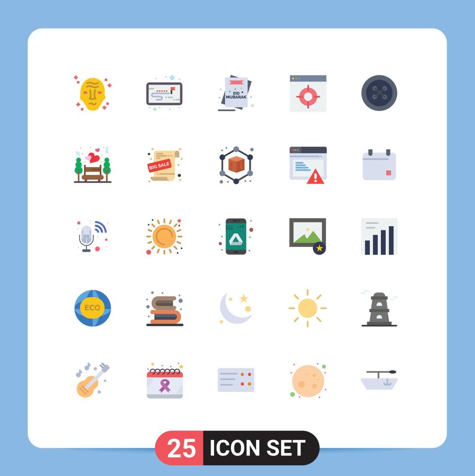 25 Thematic Vector Flat Colors and Editable Symbols of button office card medical page Editable Vector Design Elements