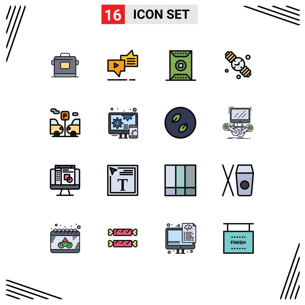 paquete de iconos de vector de stock de 16 signos y símbolos de línea para reloj de mano reloj de voz de tiempo familiar deportes elementos de diseño de vector creativo editable