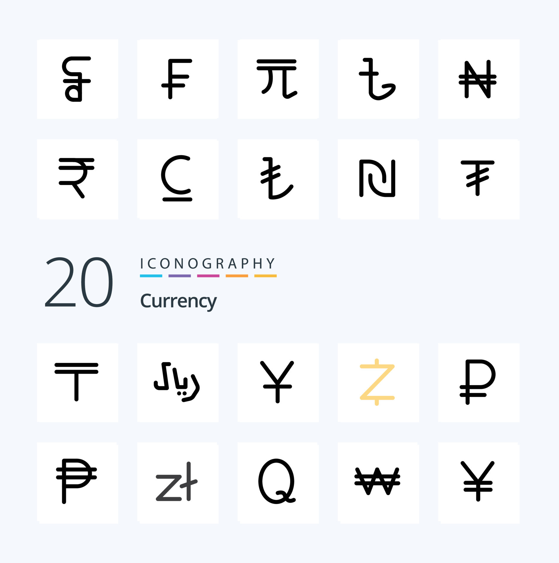 20-currency-line-filled-color-icon-pack-like-philippine-money-coins