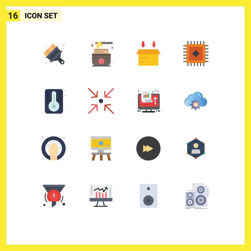 Stock Vector Icon Pack of 16 Line Signs and Symbols for art open brush cream rug Editable Pack of Creative Vector Design Elements
