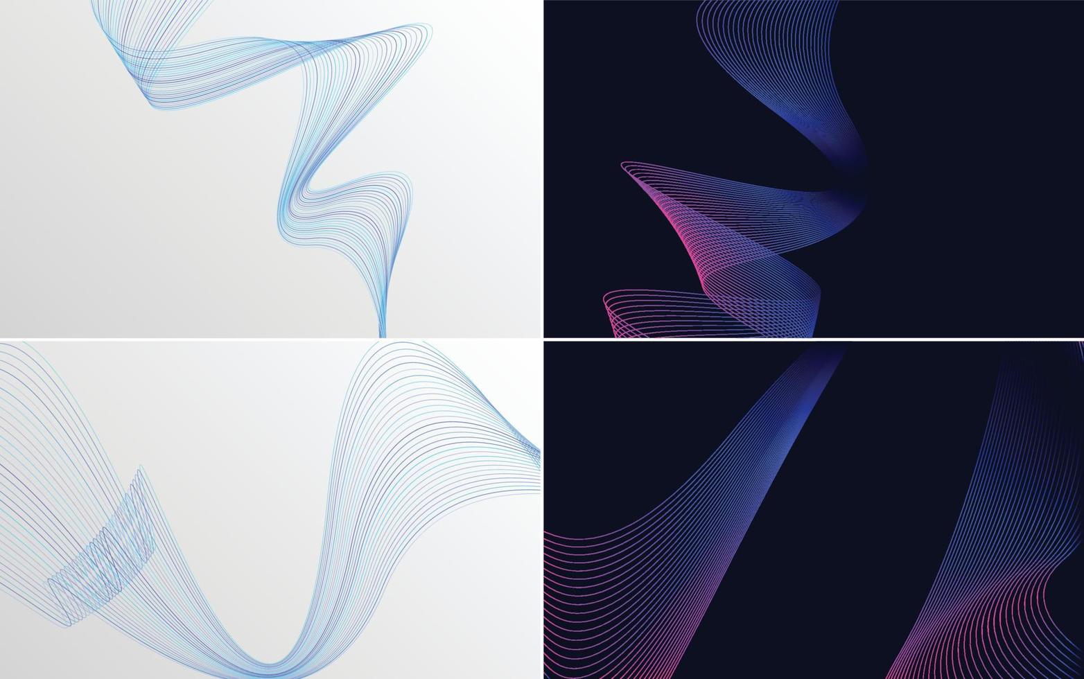 modern wave curve abstract presentation background Pack vector