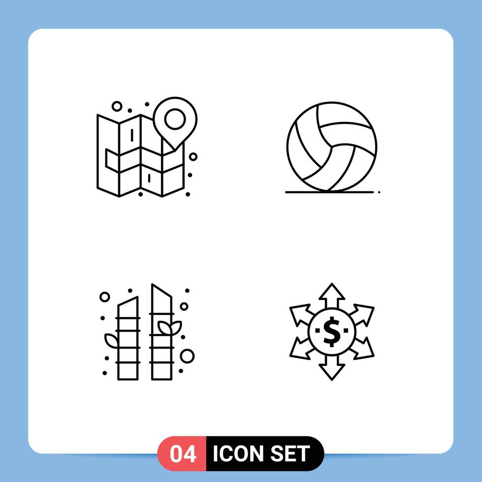 Universal Icon Symbols Group of 4 Modern Filledline Flat Colors of city bamboo navigate ireland sauna Editable Vector Design Elements