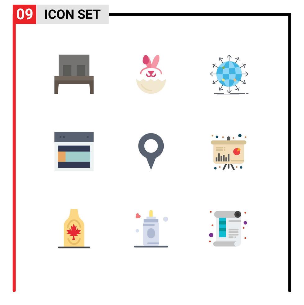 9 Creative Icons Modern Signs and Symbols of geo location web network site design Editable Vector Design Elements