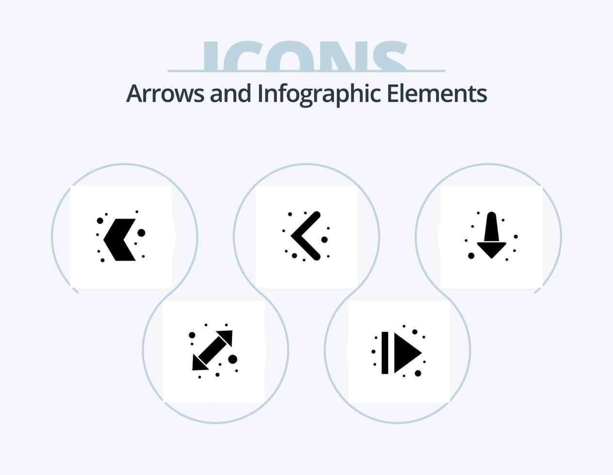Arrow Glyph Icon Pack 5 Icon Design. down. navigation. arrow. left. pointer vector