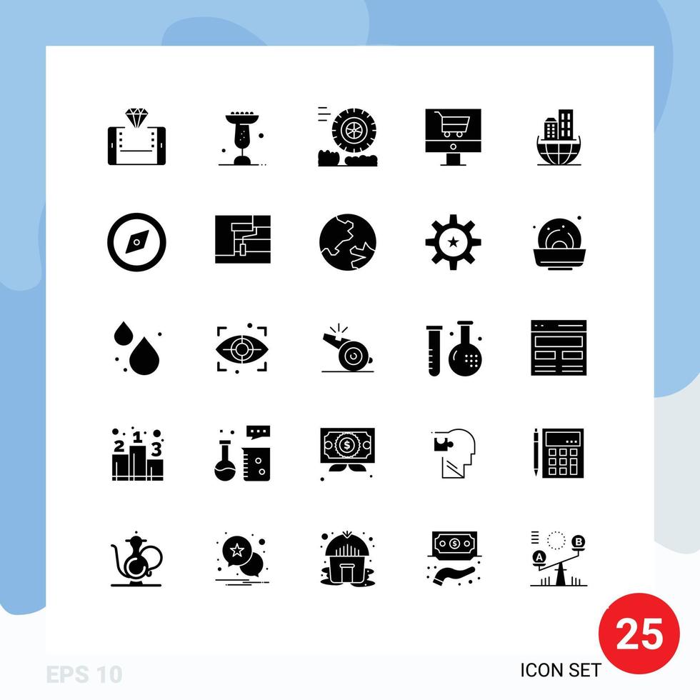 25 Thematic Vector Solid Glyphs and Editable Symbols of architecture shop mardi gras online cart Editable Vector Design Elements