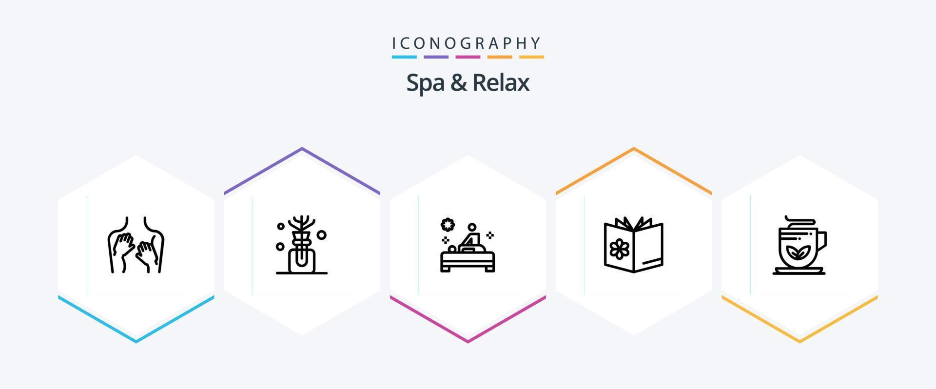 Spa And Relax 25 Line icon pack including bowl . oil . therapy. spa vector