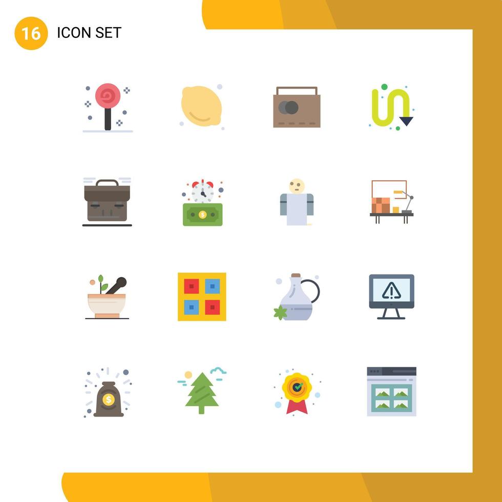 Stock Vector Icon Pack of 16 Line Signs and Symbols for confect bag sweet lemon summer Editable Pack of Creative Vector Design Elements