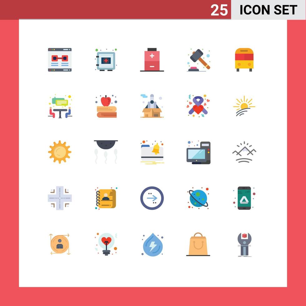 conjunto de pictogramas de 25 colores planos simples de elementos de diseño de vectores editables eléctricos de corte seguro de hipoteca automática
