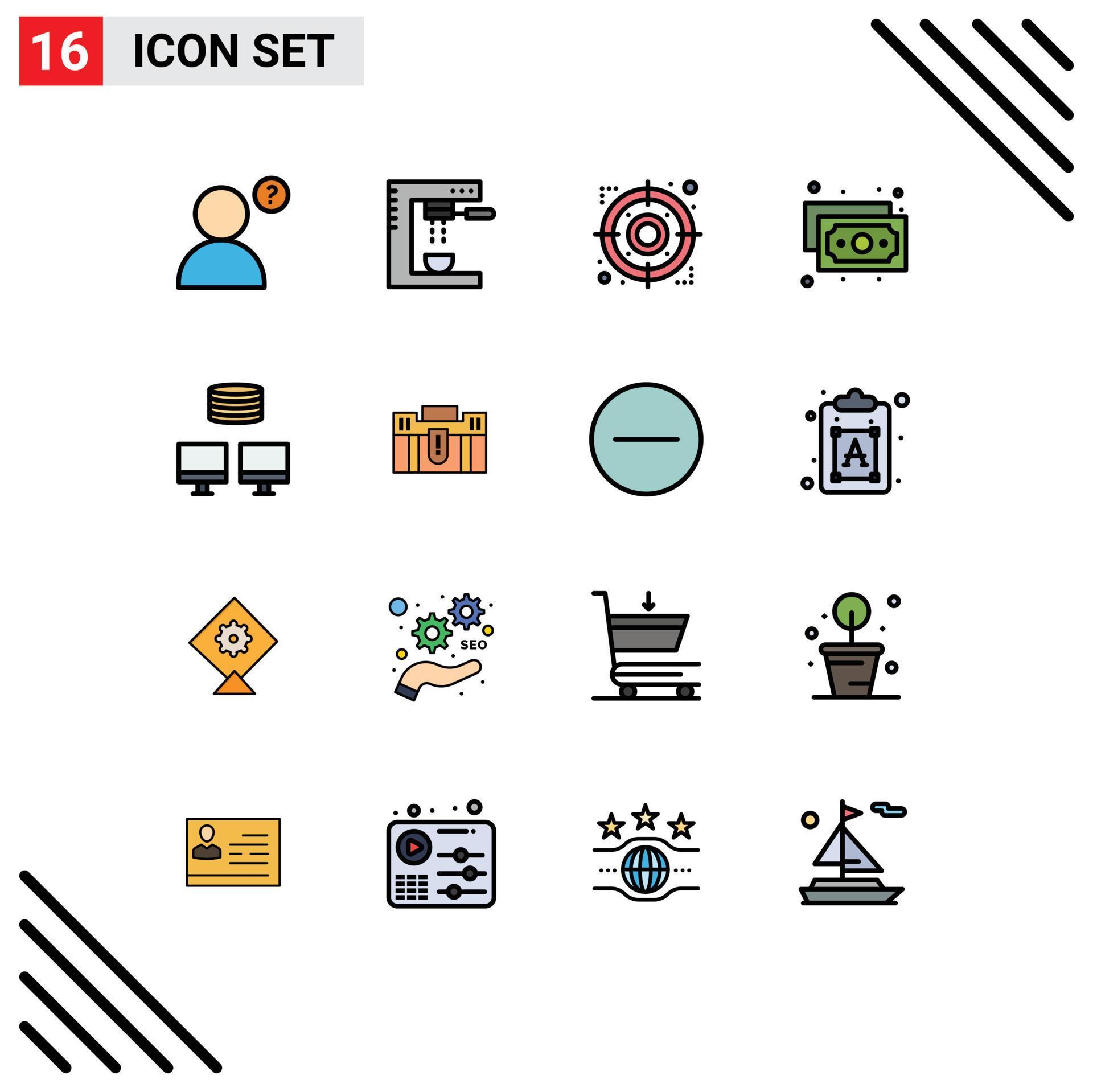16 Creative Icons Modern Signs and Symbols of briefcase database