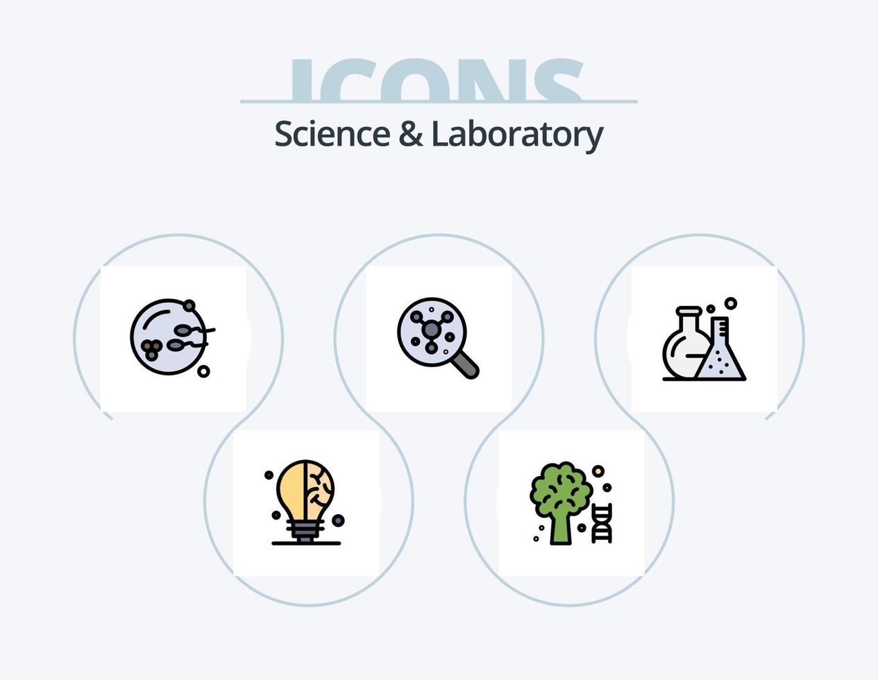 Science Line Filled Icon Pack 5 Icon Design. . . science. science. attraction vector
