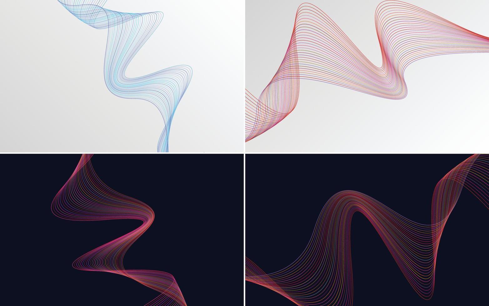 modern wave curve abstract presentation background Pack vector