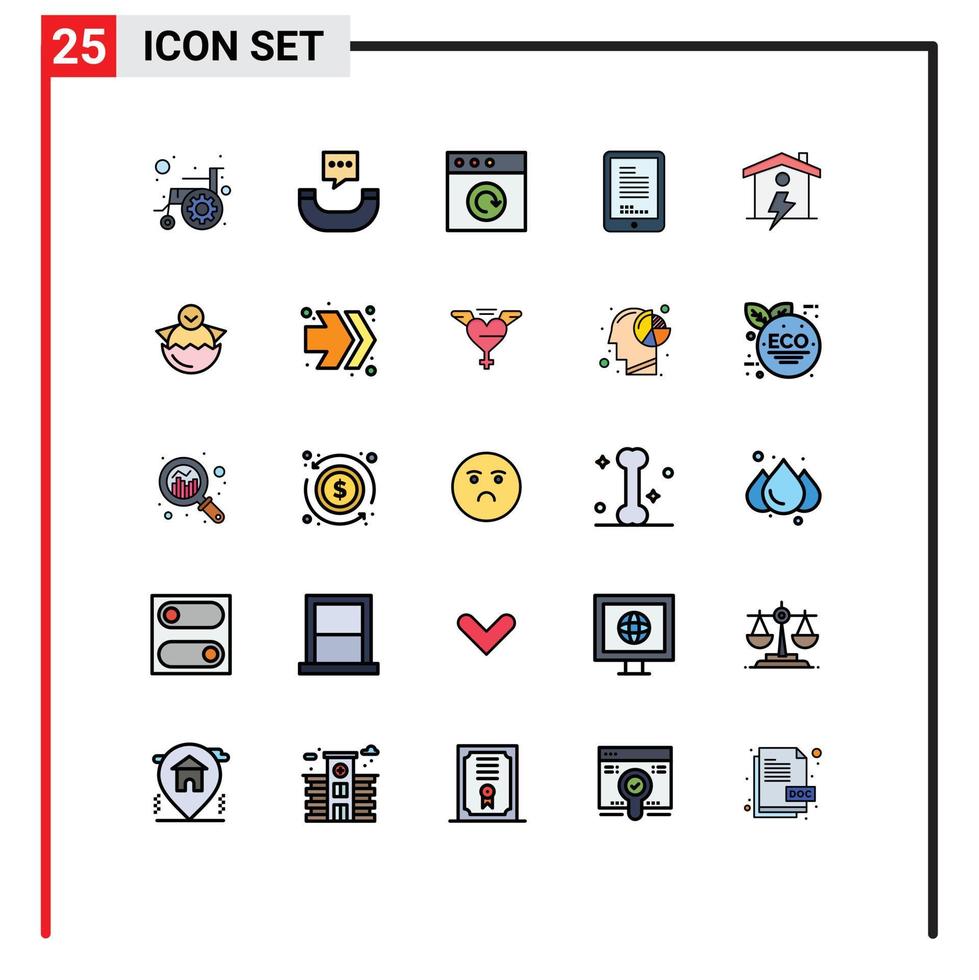 25 Creative Icons Modern Signs and Symbols of enrgy home app cell coding Editable Vector Design Elements