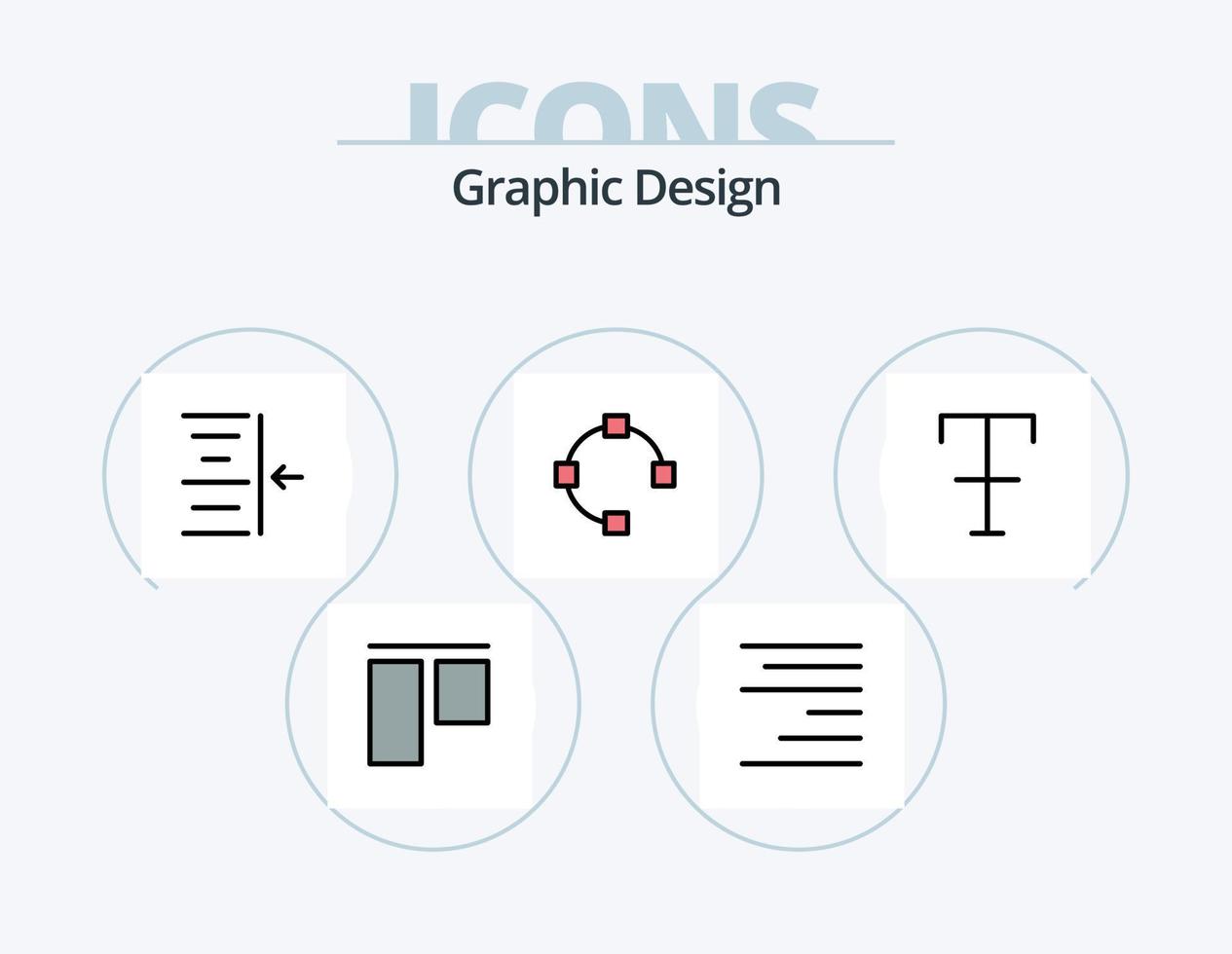 Design Line Filled Icon Pack 5 Icon Design. . shape. . right vector