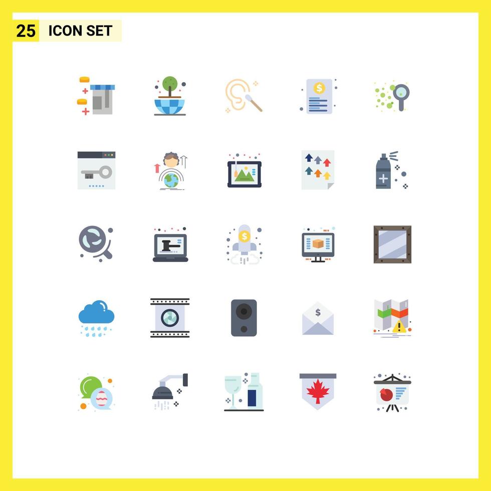 User Interface Pack of 25 Basic Flat Colors of kids blow cleaning web page Editable Vector Design Elements