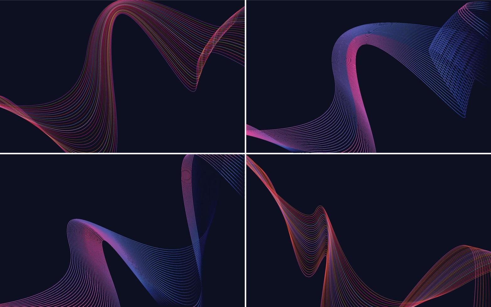 modern wave curve abstract presentation background Pack vector