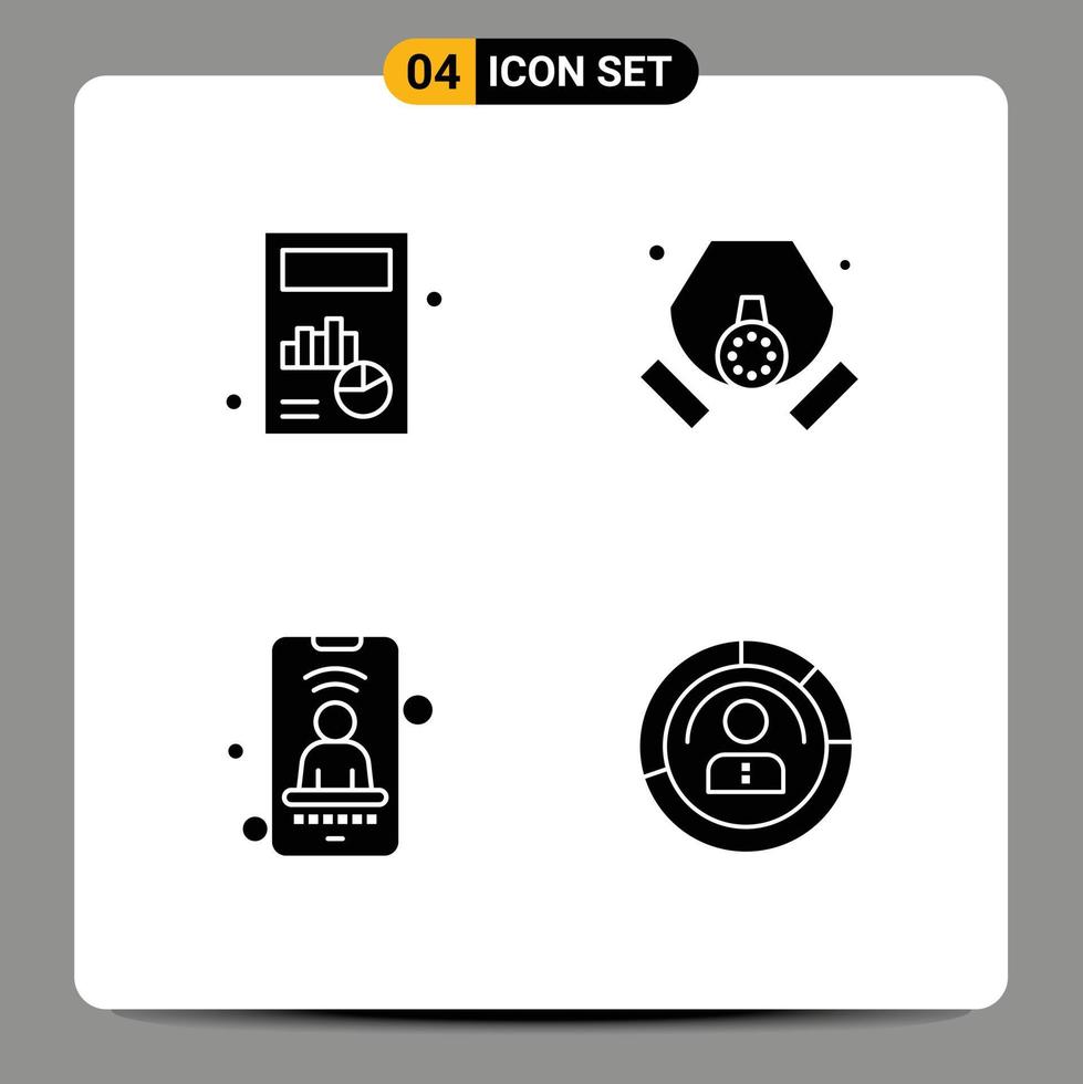 Creative Icons Modern Signs and Symbols of business user graph pollution phone Editable Vector Design Elements