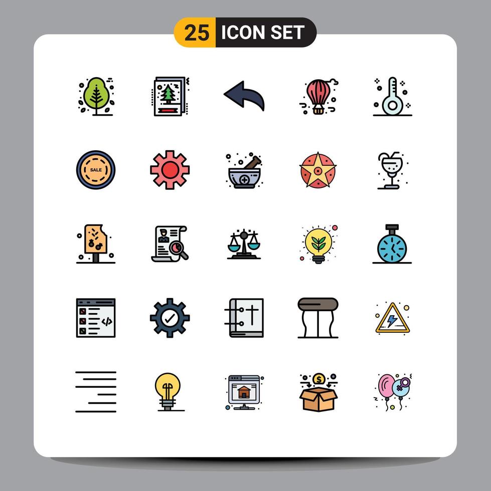 User Interface Pack of 25 Basic Filled line Flat Colors of health fitness arrow disease fly balloon Editable Vector Design Elements