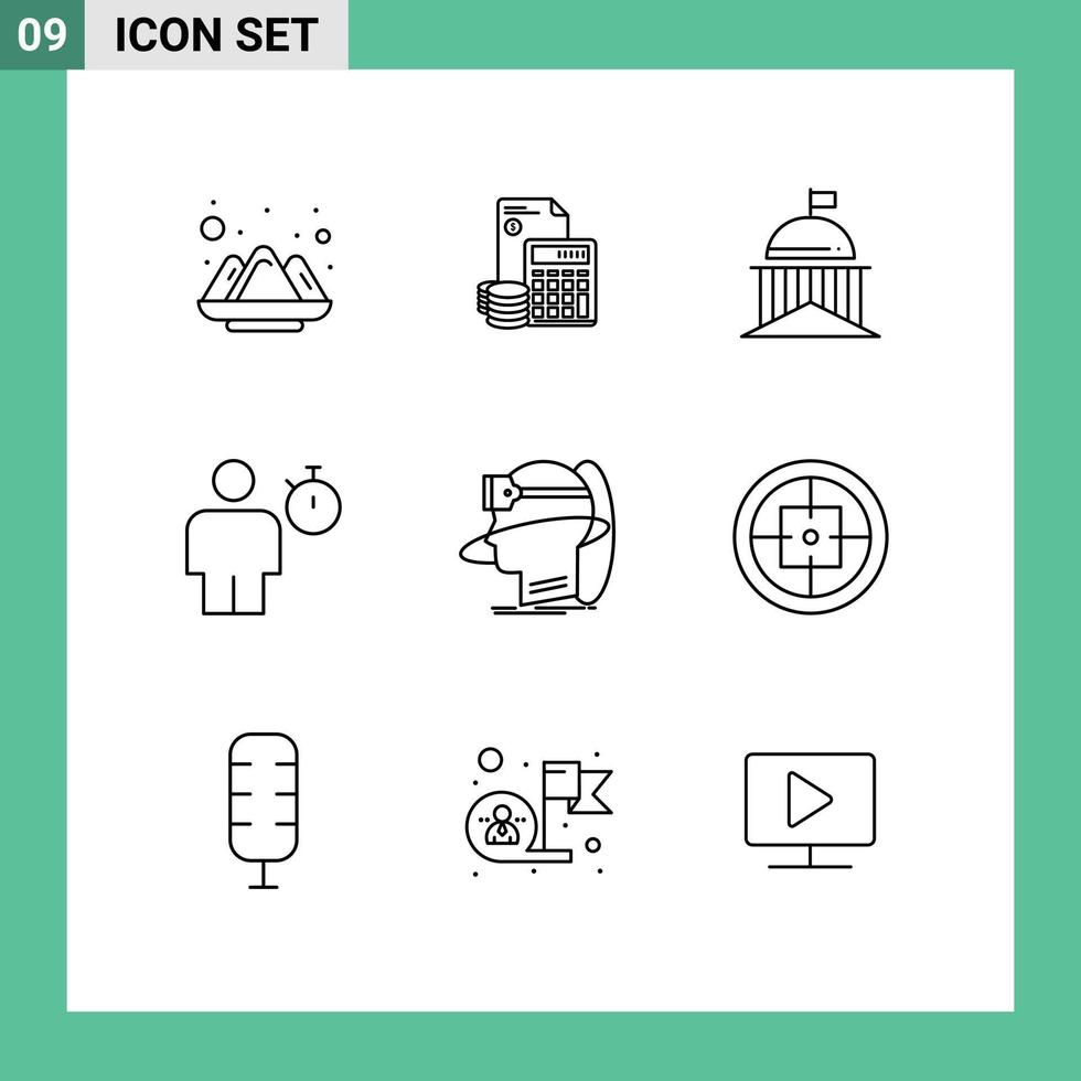 9 Universal Outline Signs Symbols of body irish savings ireland flag Editable Vector Design Elements