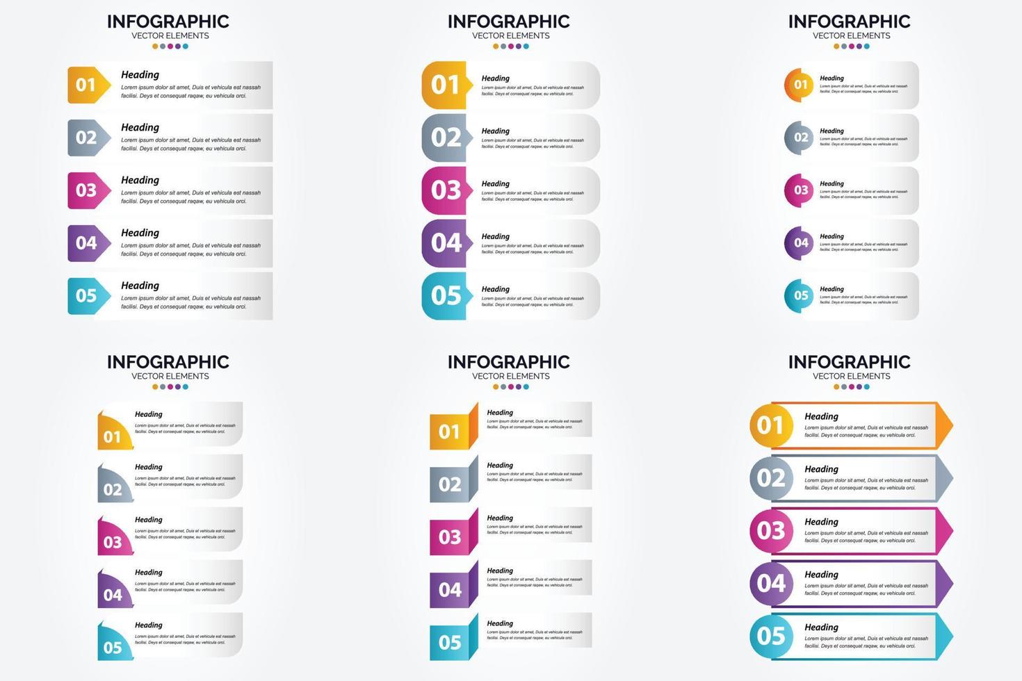 ilustración vectorial infografía conjunto de diseño plano para folleto publicitario y revista vector