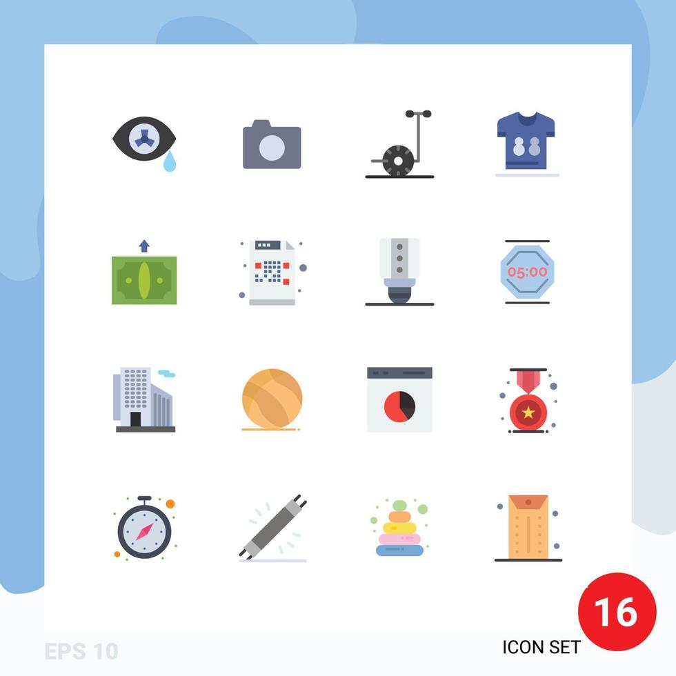 16 Flat Color concept for Websites Mobile and Apps mutation segway camera basic referee Editable Pack of Creative Vector Design Elements