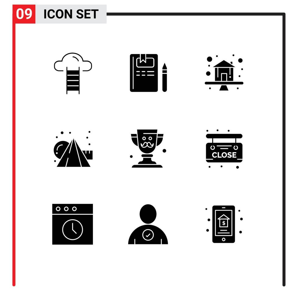 9 Creative Icons Modern Signs and Symbols of dad cubes premium paint art Editable Vector Design Elements