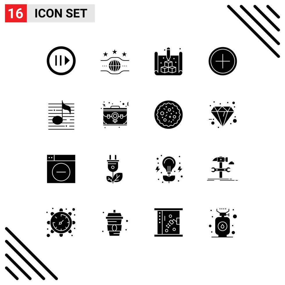 Stock Vector Icon Pack of 16 Line Signs and Symbols for nodes new blue create add Editable Vector Design Elements