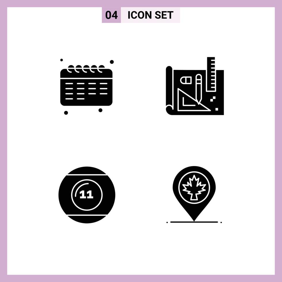 Creative Icons Modern Signs and Symbols of calendar equipment student line pool Editable Vector Design Elements