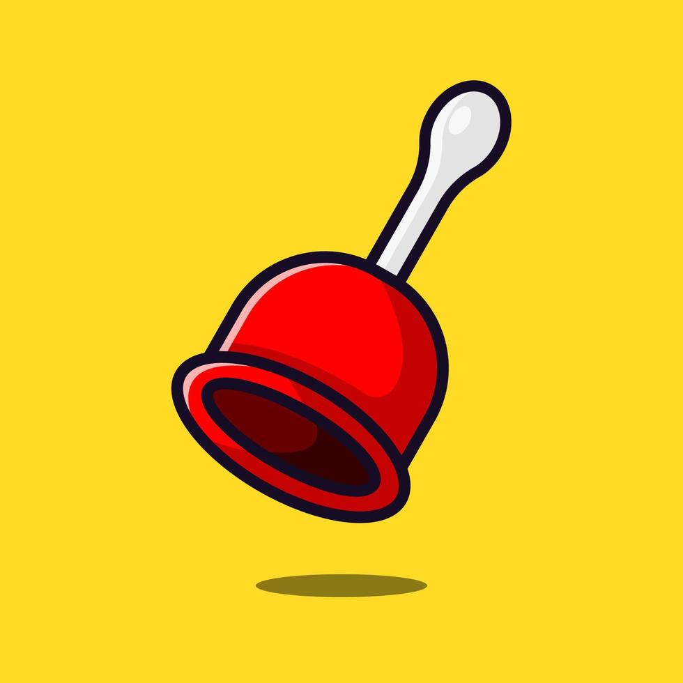Toilet plunger vector icon illustration. Bathroom icon concept isolated vector. Flat design style