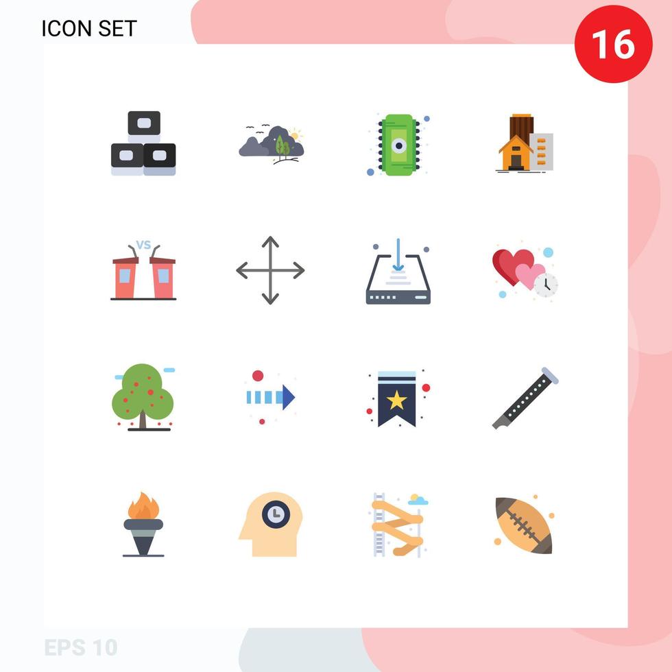 Stock Vector Icon Pack of 16 Line Signs and Symbols for food electronic mountain nature ram Editable Pack of Creative Vector Design Elements