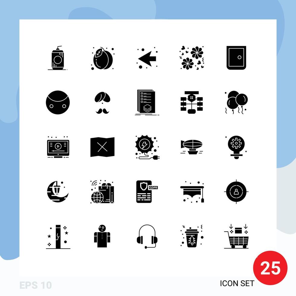 paquete de iconos de vector de stock de 25 signos y símbolos de línea para elementos de diseño de vector editables de regalo de edificios de flecha de puerta de casa