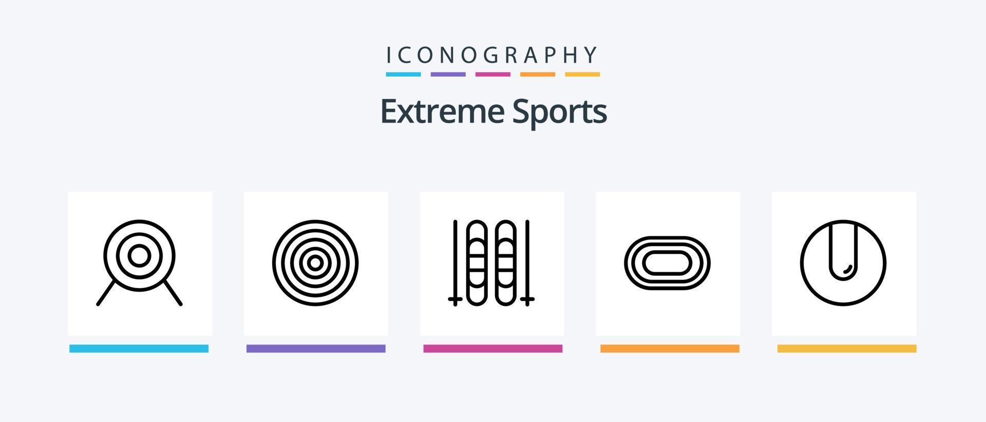 Sport Line 5 Icon Pack Including . whistle. target. archery. Creative Icons Design vector