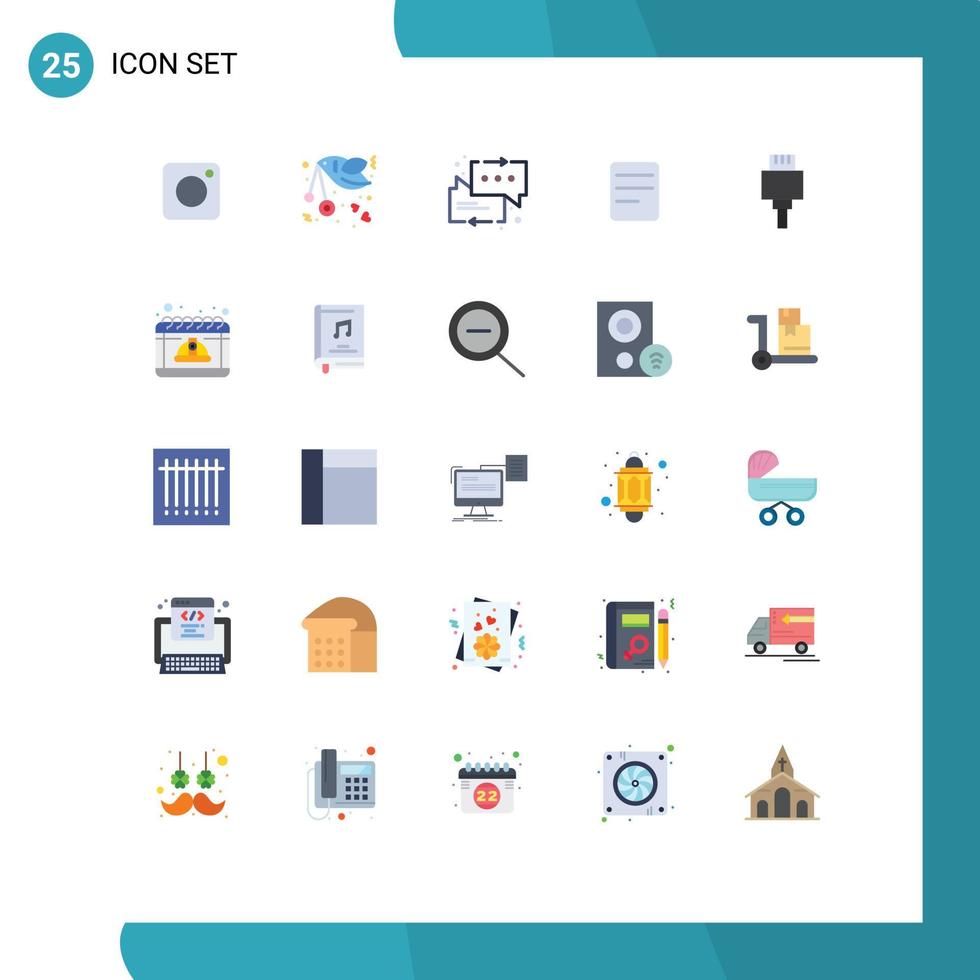 25 Flat Color concept for Websites Mobile and Apps devices chat romance text arrow Editable Vector Design Elements