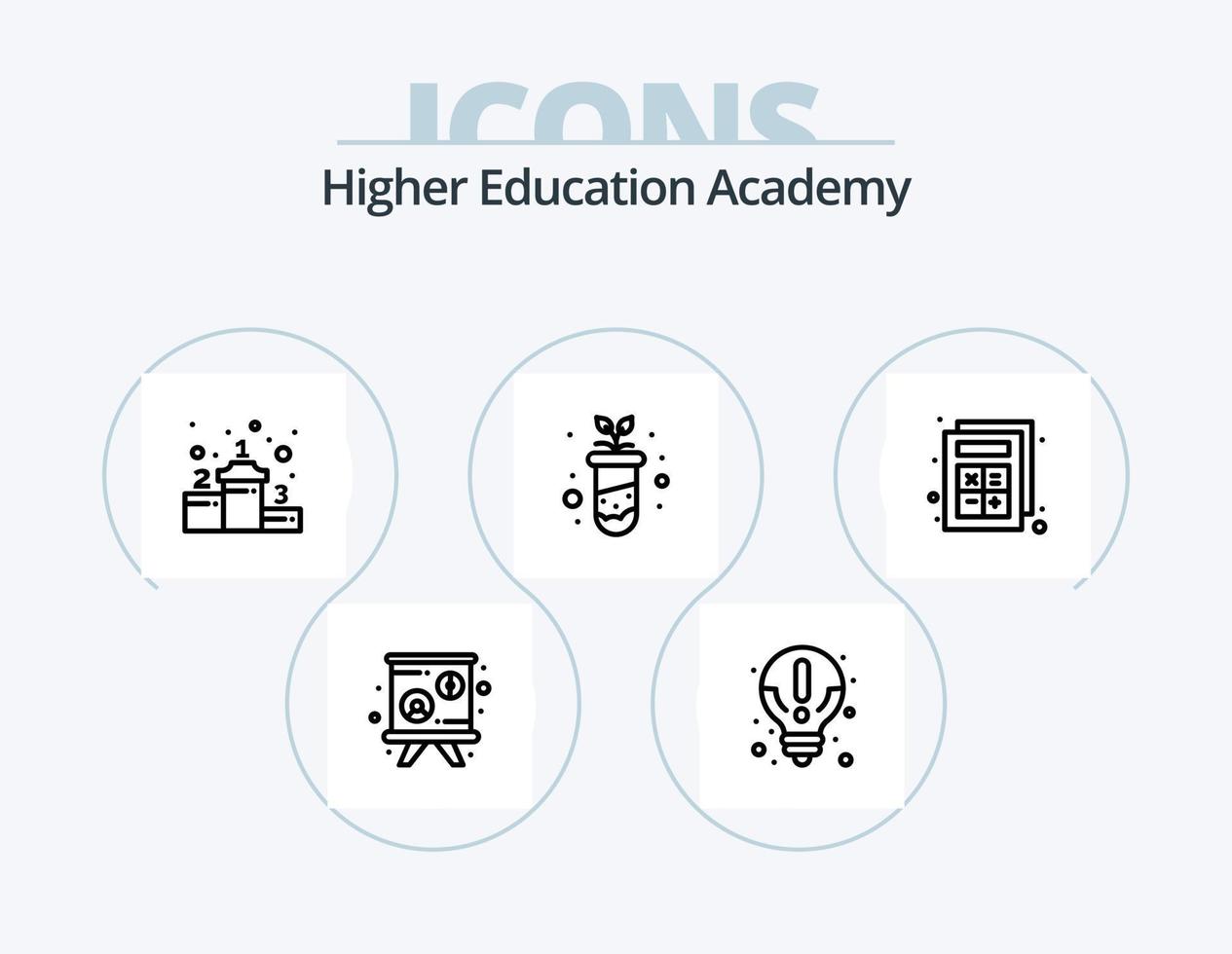 Academy Line Icon Pack 5 Icon Design. award. degree. volcano. certificate. history vector