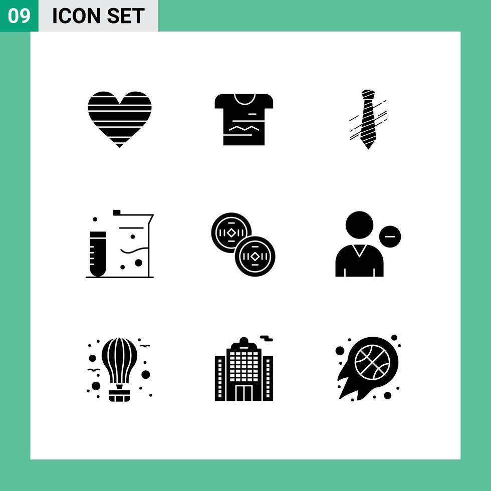 9 Creative Icons Modern Signs and Symbols of laboratory chemistry cloth interview dress Editable Vector Design Elements