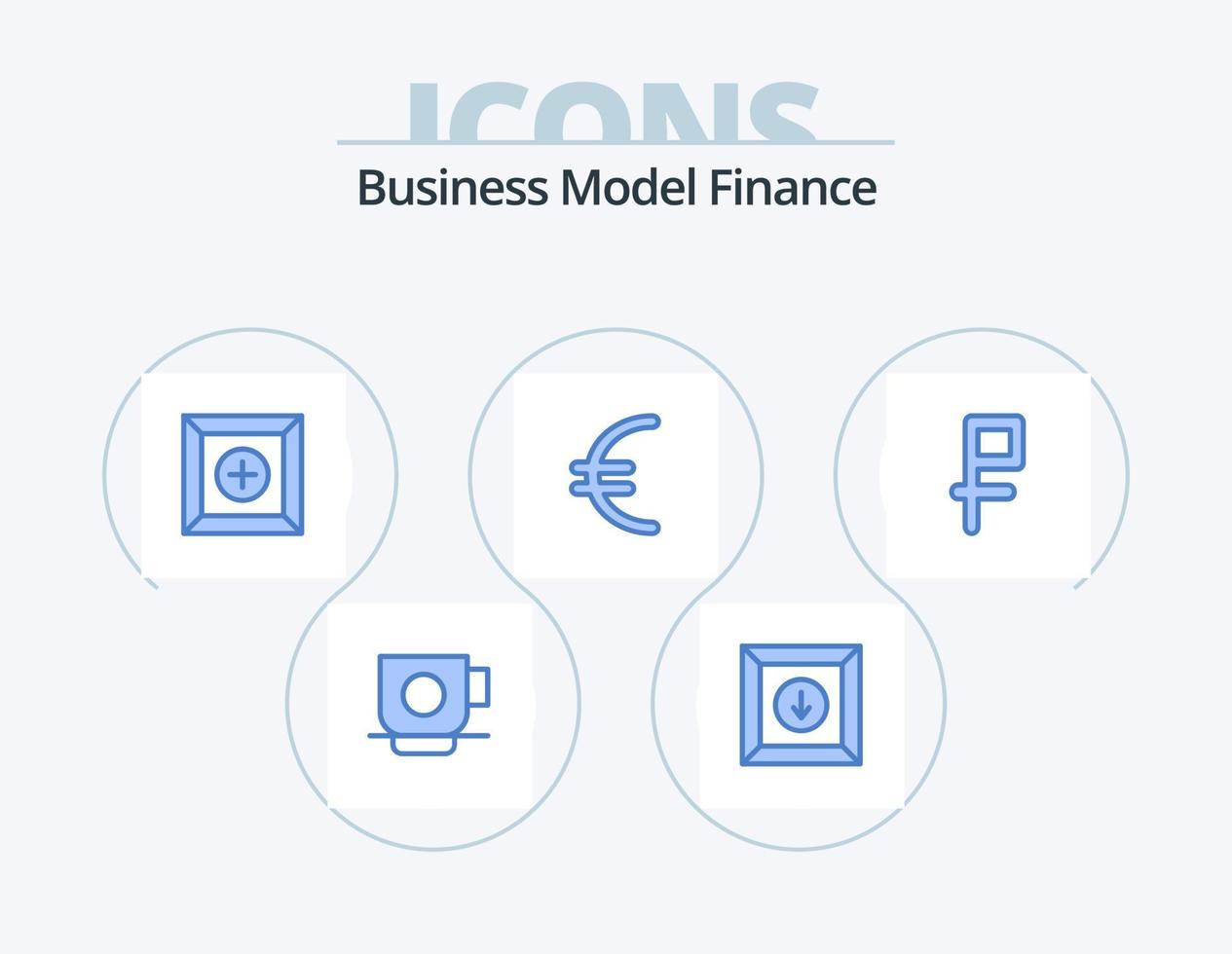 paquete de iconos azul de finanzas 5 diseño de iconos. . escombros. nuevo. dinero. Finanzas vector