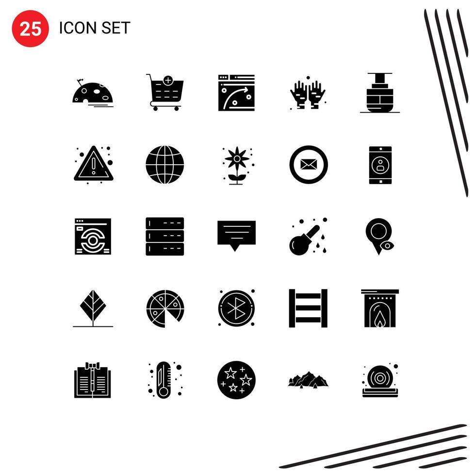 25 Solid Glyph concept for Websites Mobile and Apps transportation sky lift web praying dua Editable Vector Design Elements