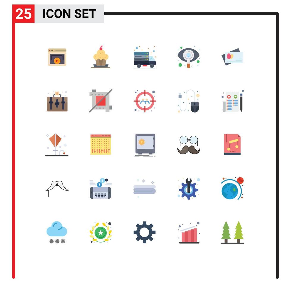 Stock Vector Icon Pack of 25 Line Signs and Symbols for view search sweet eye transfer Editable Vector Design Elements
