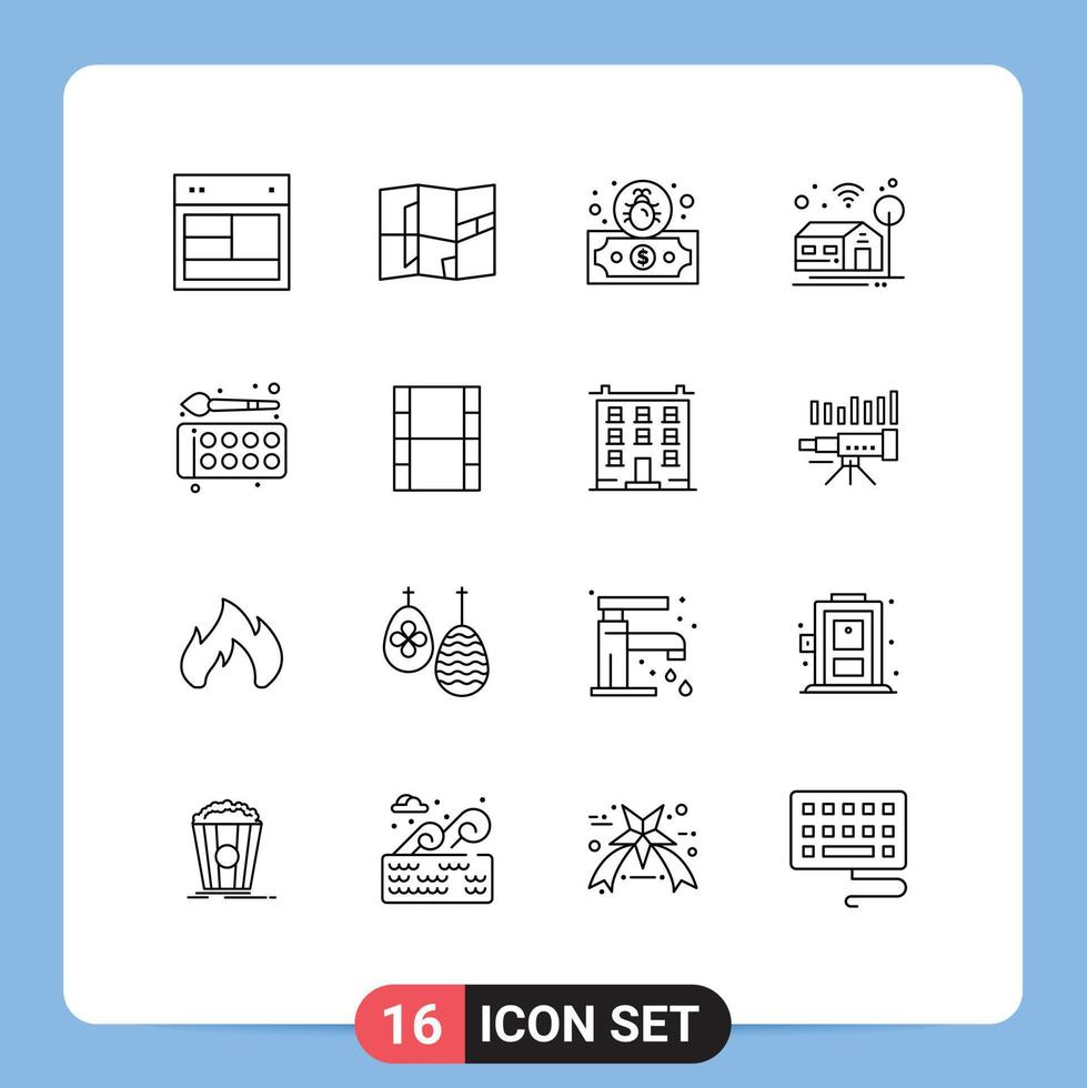 16 Creative Icons Modern Signs and Symbols of education color dollar back to school smart Editable Vector Design Elements