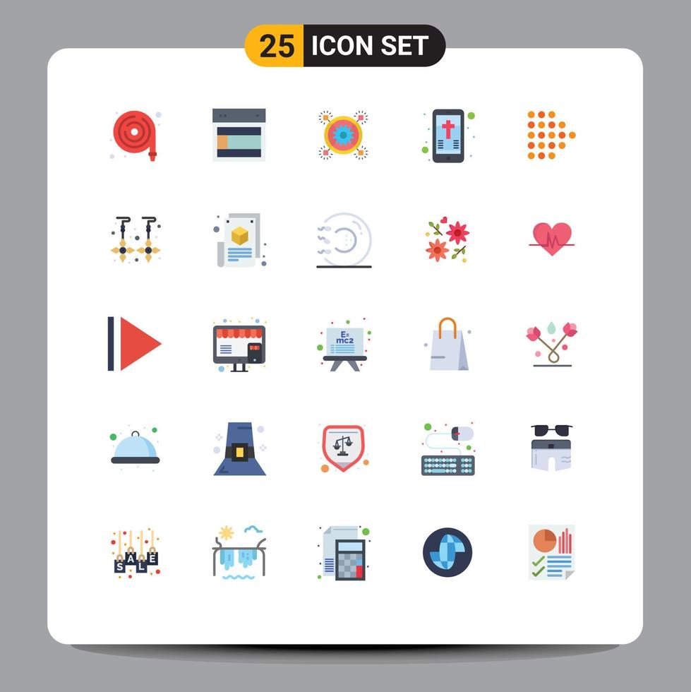 25 iconos creativos signos y símbolos modernos del sitio web de celebración cruzada elementos de diseño vectorial editables pertinentes móviles vector