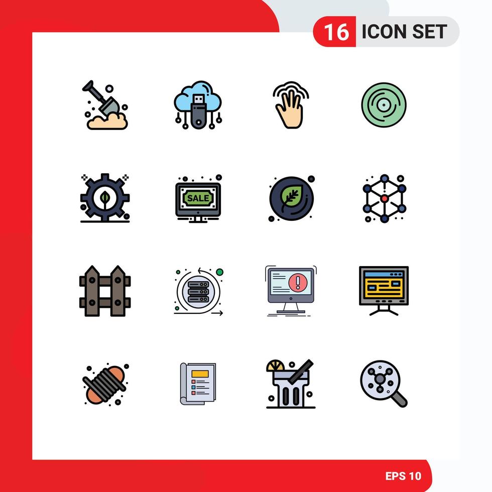 16 Creative Icons Modern Signs and Symbols of scratching dj store beat interface Editable Creative Vector Design Elements