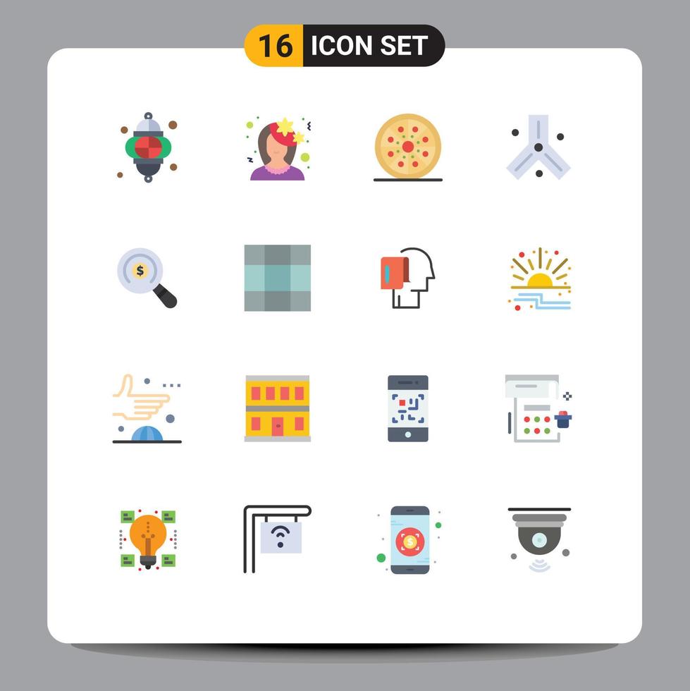 Set of 16 Modern UI Icons Symbols Signs for lantern woman lamp cute food Editable Pack of Creative Vector Design Elements