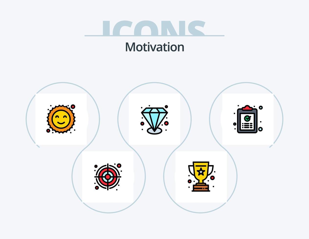 Motivation Line Filled Icon Pack 5 Icon Design. heart eyes. affection. finance. adoration. quality vector
