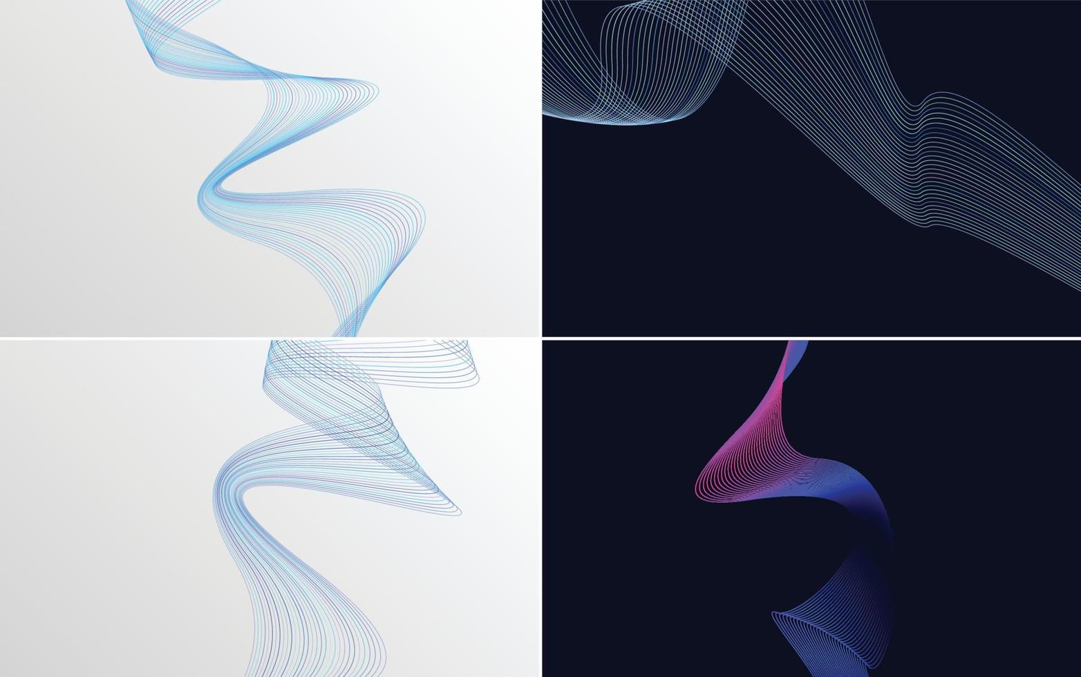 Collection of geometric minimal lines pattern set vector