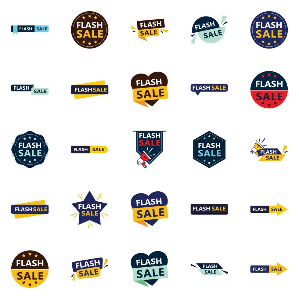 The Flash Sale Vector Collection 25 Flexible Designs for Marketing and Branding