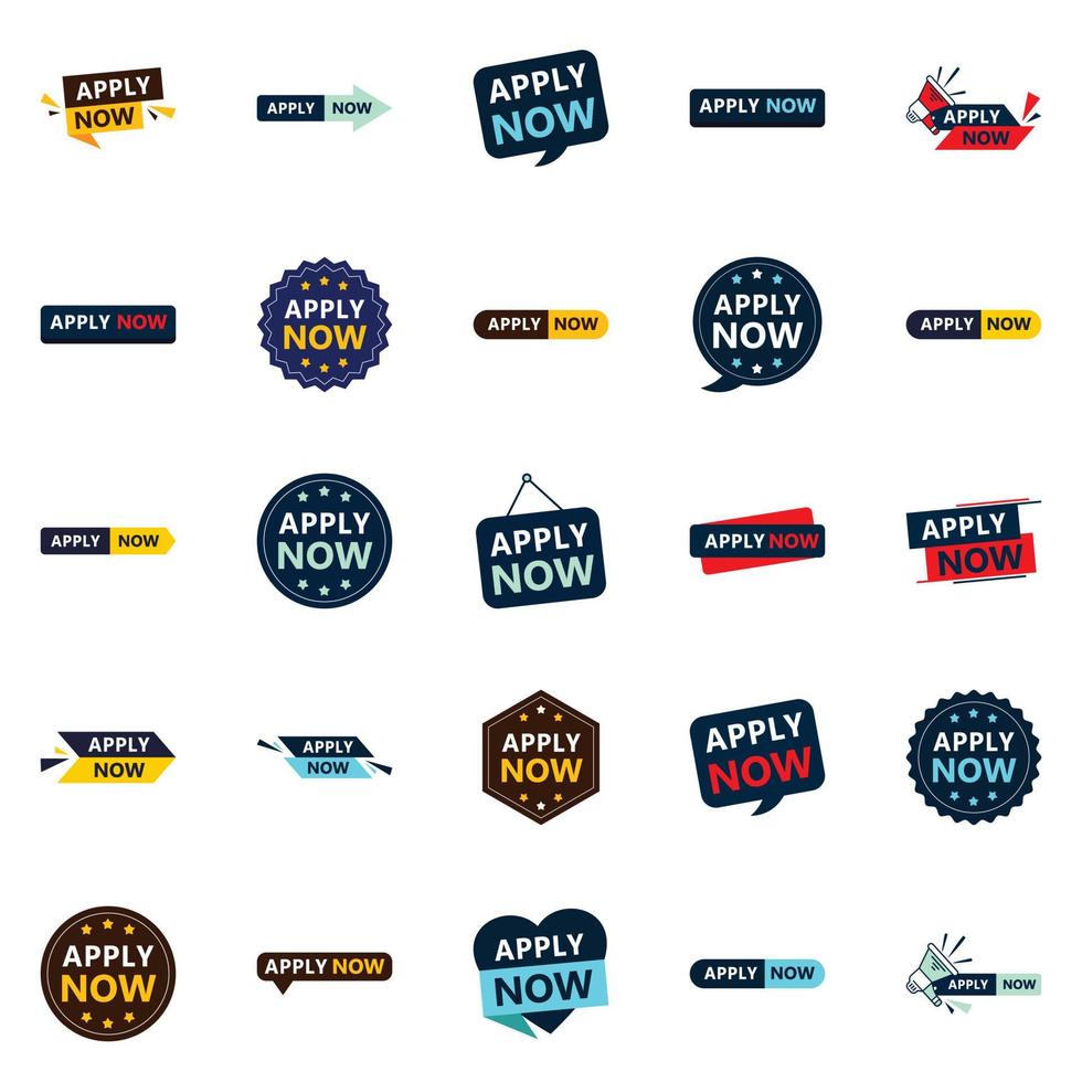 25 Professional Apply Now Banners to Take Your Business to the Next Level vector