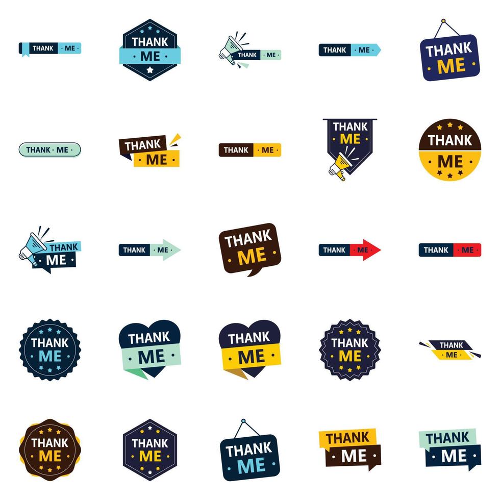 25 Eye catching Thank Me Banners to Get Your Message Across vector