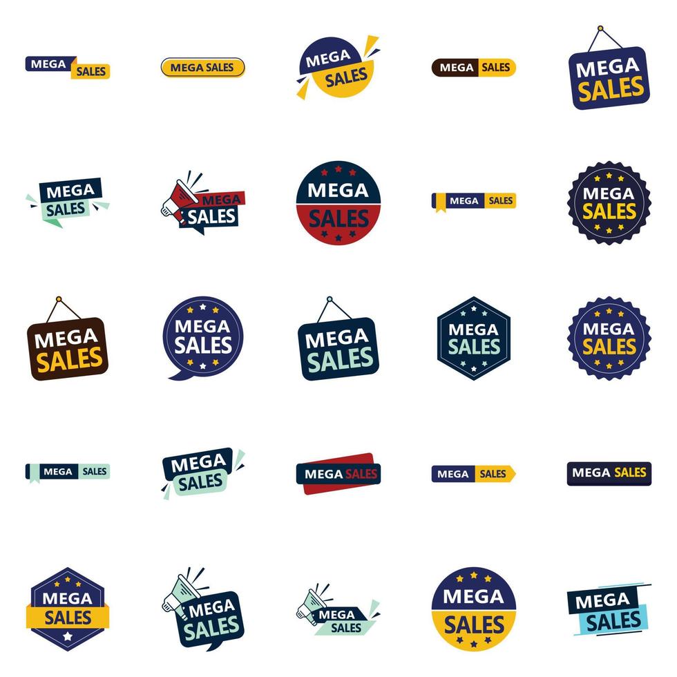 Mega Sale Vector Pack 25 Distinctive Designs to Make Your Marketing Stand Out